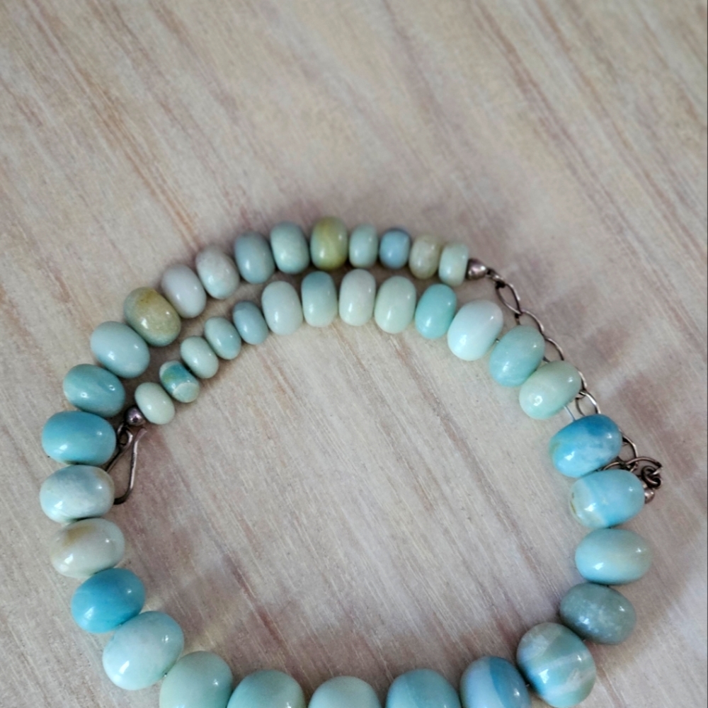 Jay King necklace. Light blue stone